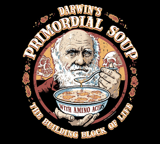 Charles Darwin Primordial Soup Funny Evolution T-Shirt