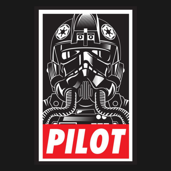 STAR WARS IMPERIAL TIE FIGHTER PILOT Obey style T-shirt  Up to 5XL 