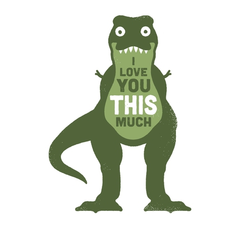 T-Rex I Love You This Much T-Shirt