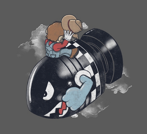 Dr. Strangelove Mario Riding The Bomb T-Shirt