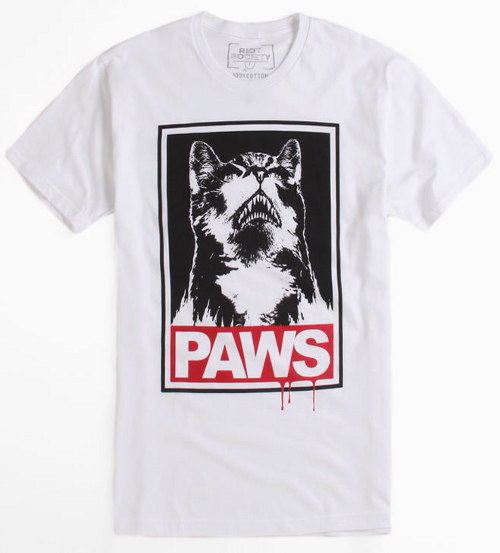 Paws Cat Jaws Shark Kitty T-Shirt