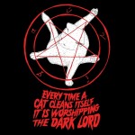 Cat Pentagram Dark Lord Cleaning Ritual T-Shirt