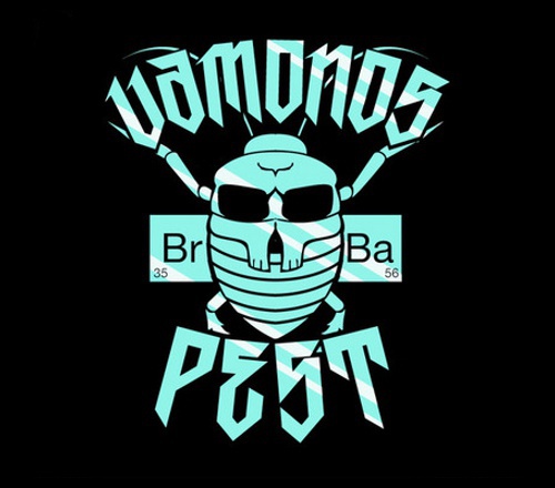 Vamonos Pest Metallic Rock Logo T-Shirt