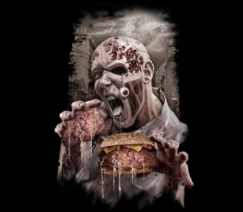 Zombie Brain Burger T-Shirt