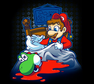 Mario Godfather Yoshi Head T-Shirt