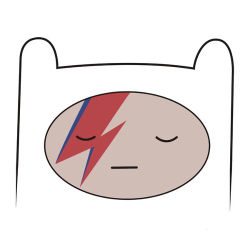 Finn David Bowie Adventure Time T-Shirt