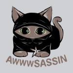 Awwwsassin Ninja Cat Kitty T-Shirt