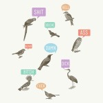 Fowl Language Birds Cursing T-Shirt