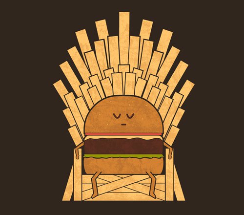 Game of Thrones Burger Fry Throne T-Shirt