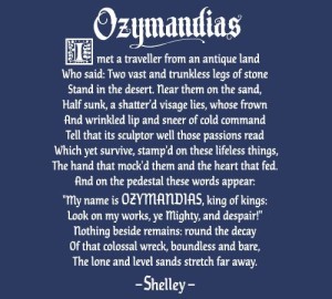 Ozymandias Poem Shelley Breaking Bad T-Shirt
