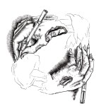 MC Escher Zombie Drawing Hands T-Shirt