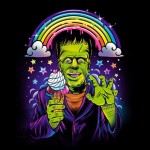 Lisa Frank Frankenstein Ice Cream Rainbow T-Shirt