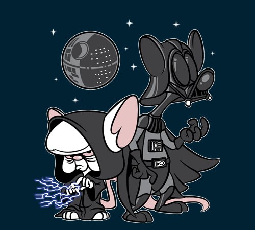 Pinky and the Brain Darth Vader Emperor Star Wars T-Shirt