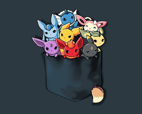 Pocket Full of Monsters Eevee Pokemon T-Shirt