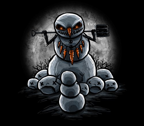 Snowman Carrot Collector Nose Necklace T-Shirt