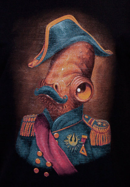 Admiral Ackbar Painting Portrait Star Wars T-Shirt
