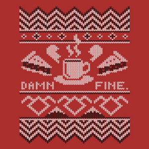 Damn Fine Coffee Pie Holiday Sweater T-Shirt