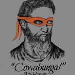 Michelangelo Cowabunga Quote Artist Ninja T-Shirt