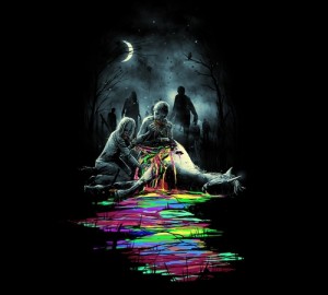 Zombies Eating Unicorn Snack T-Shirt