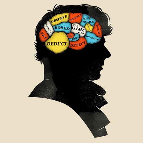 Sherlock Phrenology Mind Brain Holmes T-Shirt