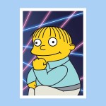 Ralph Wiggum Retro Laser Photo Simpsons T-Shirt