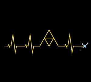 Legend Zelda Link Heartbeat Pulse Navi T-Shirt