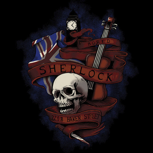 Sherlock Holmes Tattoo Design T-Shirt