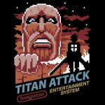 Titan Attack Nintendo Game 8-Bit T-Shirt