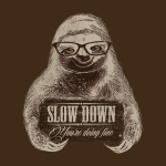 Slow Down Sloth Glasses Funny T-Shirt