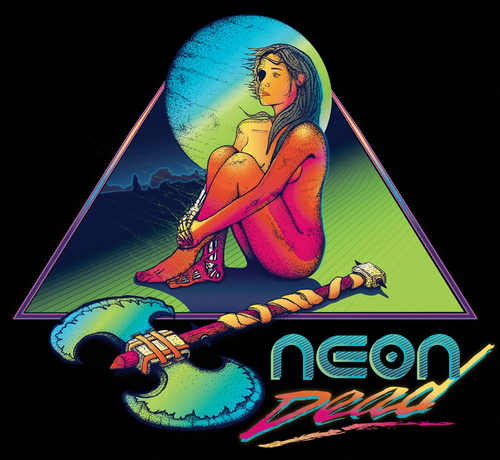 Neon Dead Retro Zombie Triangle Axe Sega T-Shirt