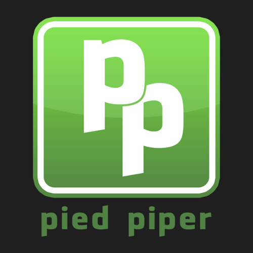 Pied Piper Lowercase Logo Black Silicon Valley T-Shirt