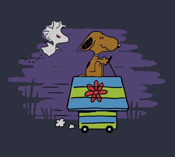 Snoopy Scooby-Doo Mystery Machine Doghouse T-Shirt