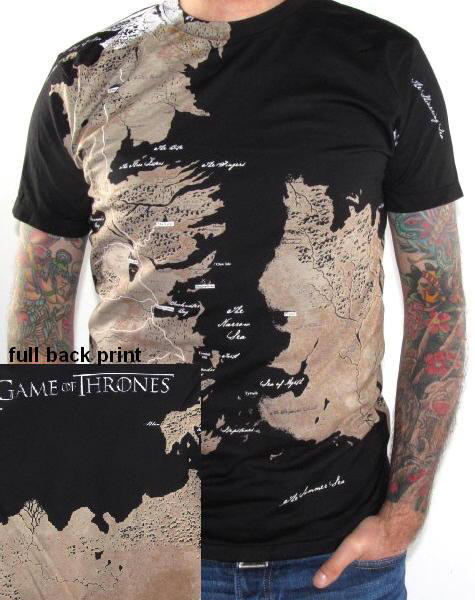 Game of Thrones Westeros Map All-Over Print T-Shirt