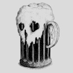 Skull Head Beer Mug Dark Lager T-Shirt