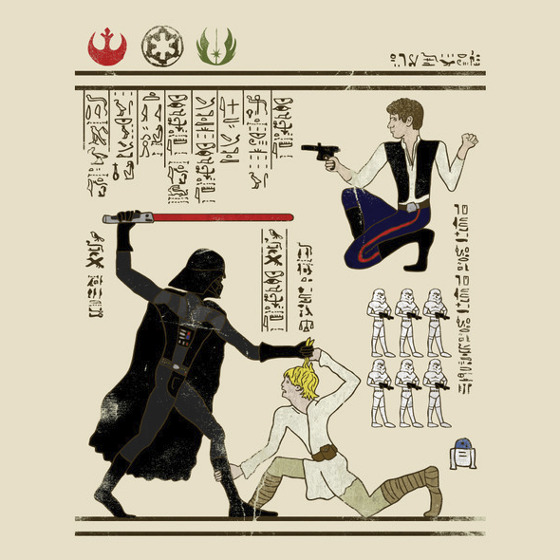 Star Wars Egyptian Hieroglyphics T-Shirt