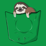 Pocket Sloth Cute Funny T-Shirt