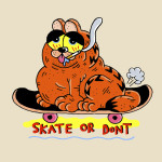 Skate or Don't Garfield T-Shirt