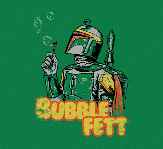 Boba Fett Blowing Bubbles Funny Star Wars T-Shirt