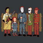 King of the Hill Horror Movie Characters T-Shirt