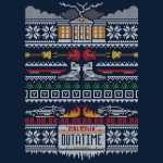 Back to the Future Christmas Sweater Pattern T-Shirt