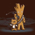 Rocket Raccoon Han Solo Groot Chewbacca T-Shirt