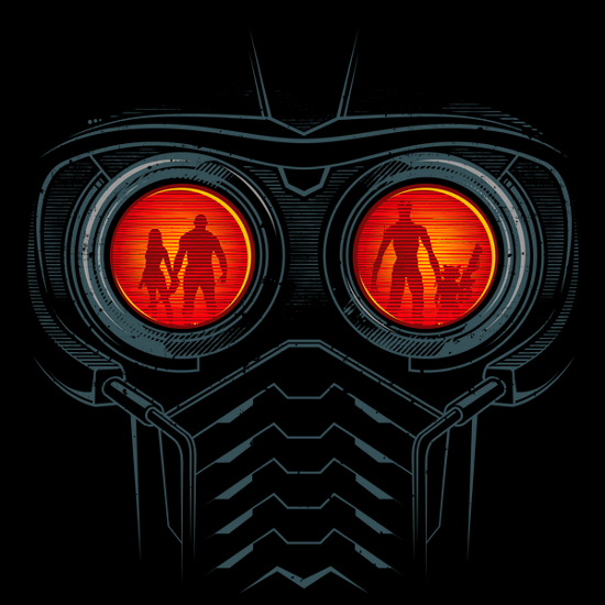 Guardians of the Galaxy Star-Lord Mask T-Shirt