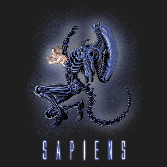 Sapiens Aliens Baby Xenomorph Chestburster T-Shirt