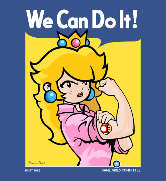 We Can Do It Princess Peach Rosie the Riveter T-Shirt