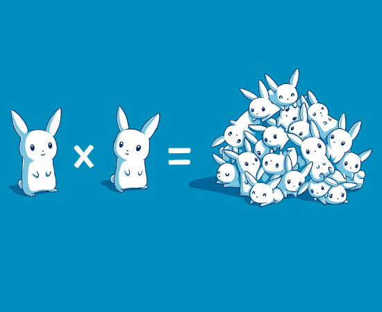 Multiplication Bunnies Rabbits Cute T-Shirt