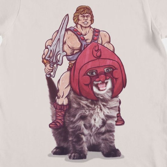 Battle Kitten Cat He-Man T-Shirt