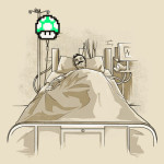 Intensive Care Unit Super Mario 1UP Hospital T-Shirt