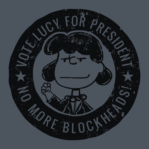 Lucy for President No More Blockheads Peanuts Charlie Brown T-Shirt