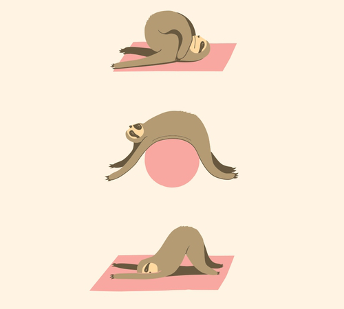 Sloth Pilates Yoga Exercise T-Shirt