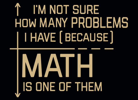 I'm Not Sure How Many Problems I Have Because Math Is One of Them T-Shirt
